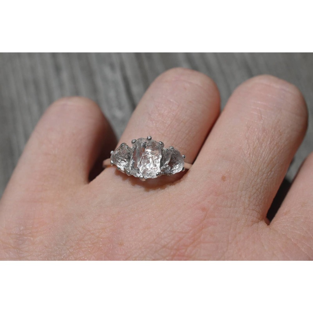 Handmade Unique Engagement Ring Small Diamonds Dainty Boho Ring Alternat…